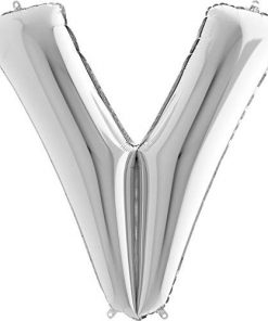 40" Silver Foil Letter Balloon - Party Decorations - V