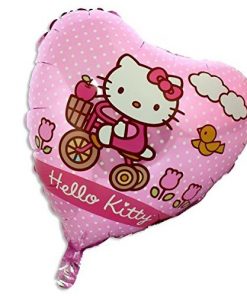 18 Inch Hello Kitty Pink Heart Shaped Foil Balloon