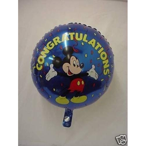 18" Congratulations Mickey Mouse Foil Balloon Balloon Shop