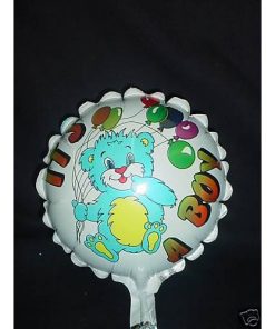 7" It's A Boy Mini Foil Balloon with Cup and Stick