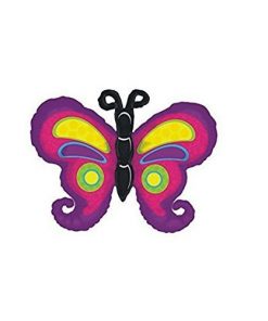23" Purple Colourful Butterfly Foil Balloon