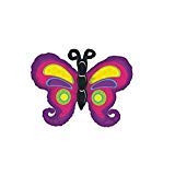 Multi Coloured Butterfly Foil Shaped Balloon