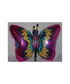 35" Colourful Butterfly Shaped Foil Balloon