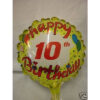 7" Happy 10th Birthday Mini Foil Balloon with Cup and Stick