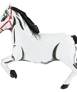 Pack of 3x 34" White Horse Foil Balloon