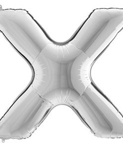 40" Silver Foil Letter Balloon - Party Decorations - X
