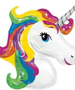 Unicorn Head Helium Foil Balloon - 42'' x 32'' - Party Balloons