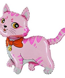 37"x34" Pink Cat Shaped Balloon