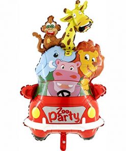 37" Zoo Party Animal Supershape Foil Balloon - Childrens Birthday Party Balloon