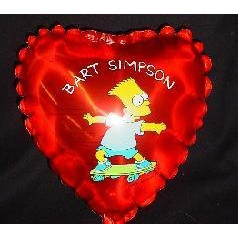 7" Bart Simpson Character Mini Foil Balloon with Cup and Stick