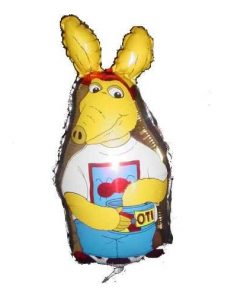 30 Inch Otis the Aardvark Shaped Foil Balloon