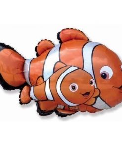 2 X Clownfish/Nemo 26' Foil Balloon - Under the Sea Parties