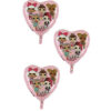 Pack Of 3 LOL Surprise Baby Pink Dotty Heart Shaped Foil Balloon - Girls Party Decorations