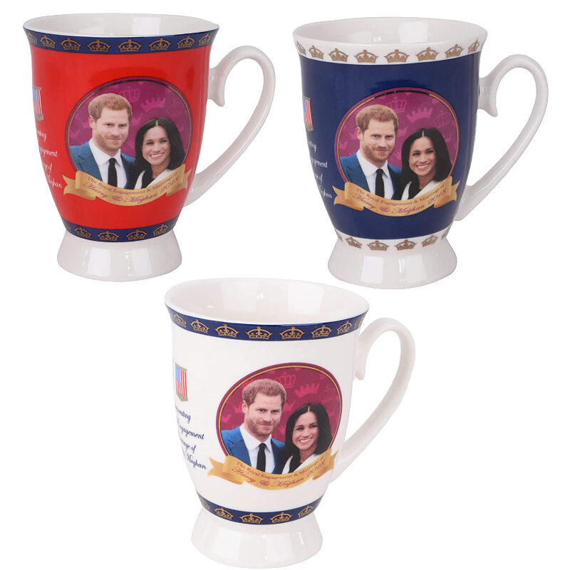 The Royal Wedding Harry & Meghan Bone China Tulip Shape Drinking Mug 11oz
