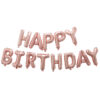 16" Happy Birthday Balloons - Air Fill Only - Rose Gold