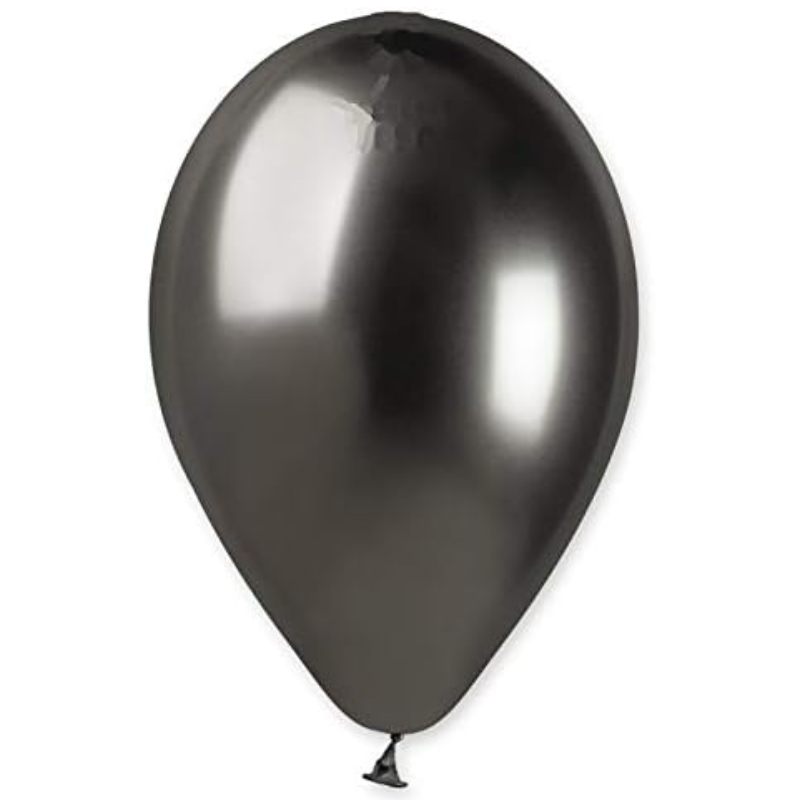 33cm (13") Pack of 25 - Shiny Space Grey Latex Balloons - Party Decorations