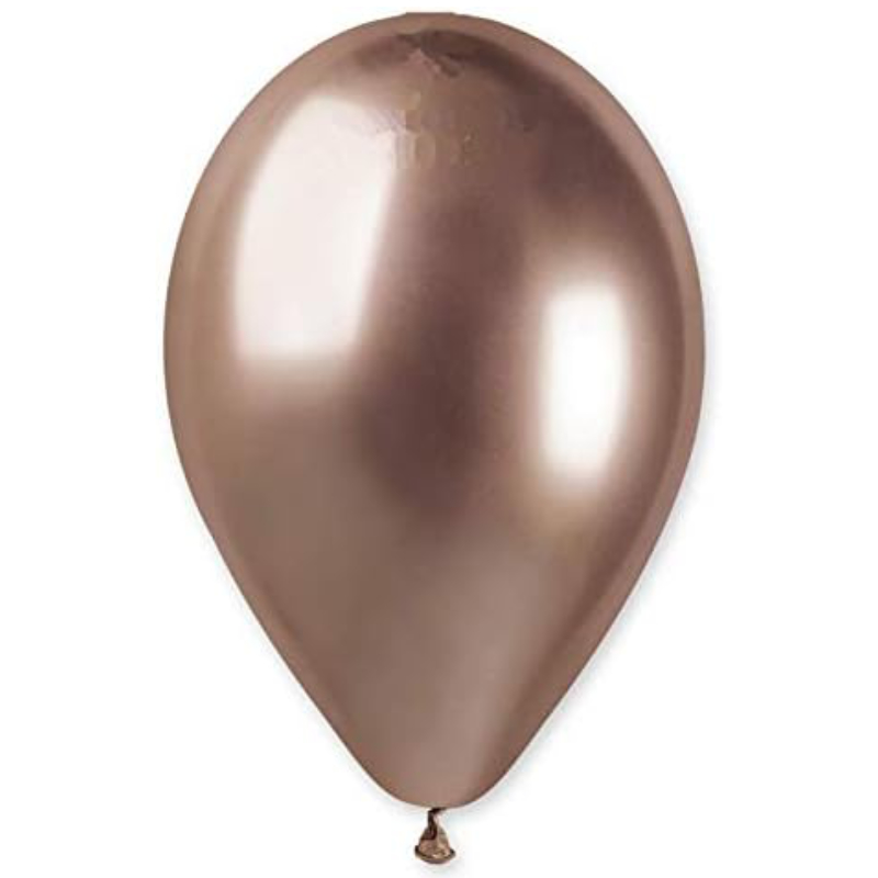 33cm (13") Pack of 50 - Shiny Rose Gold Latex Balloons - Party Decorations