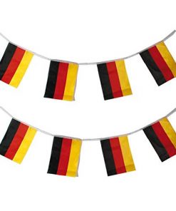 Pack of 12 - 3m German Flag Garland - Supporters Decorations - Party Supplies