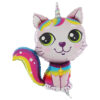 38" Rainbow Unicorn Cat Foil Balloon - PINK - Party Decorations