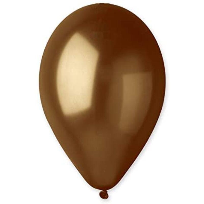 Pack of 10 - 13 Inch Metallic Brown Latex Balloons - Party Decorations - Made in Italy