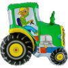 31" Green Tractor Shaped Foil Balloon