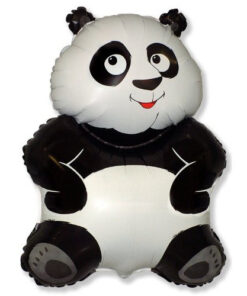 26" Big Panda Black & White Foil Balloon