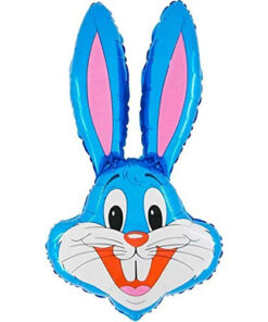 37" Rabbit Shaped Balloon In Blue Available - Easter Balloons