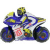 3 x 39 Inch Blue Motorbike Shaped Foil Balloons
