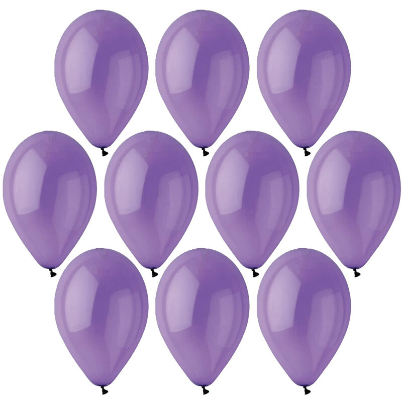 Toyland® Pack of 50-12 Inch Crystal Purple Latex Balloons - Party Decorations - Made in Italy