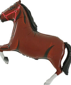 33 Inch Dark Brown Horse Shaped Foil Balloon