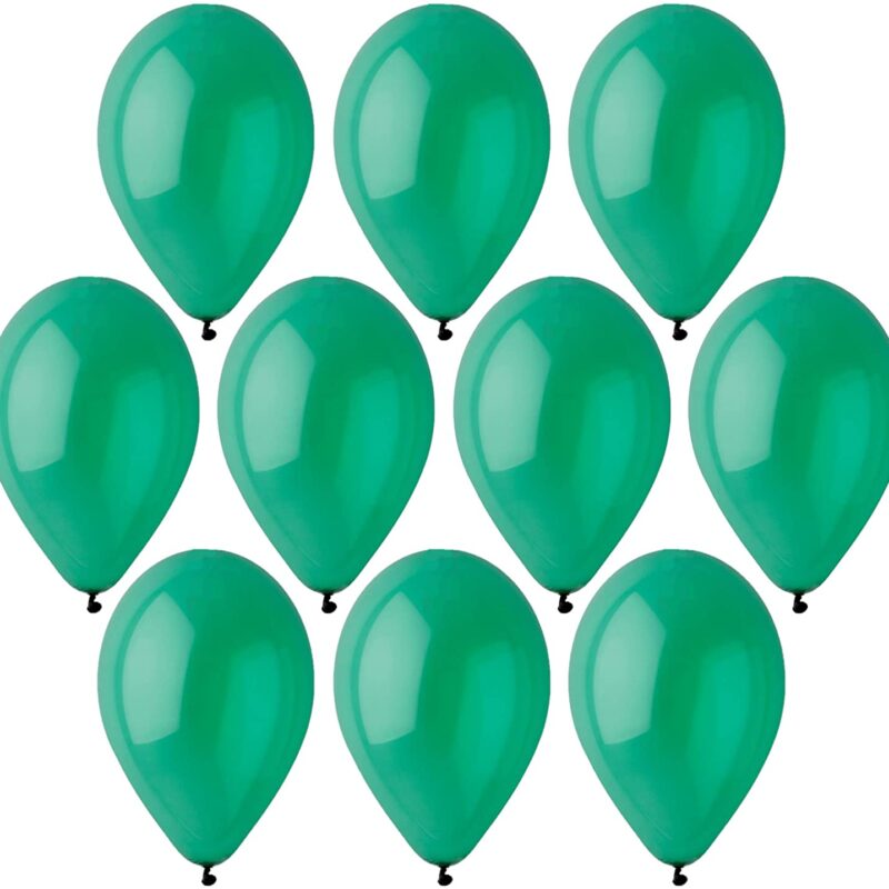 Toyland® Pack of 25-12 Inch Crystal Green Latex Balloons - Party Decorations - Made in Italy