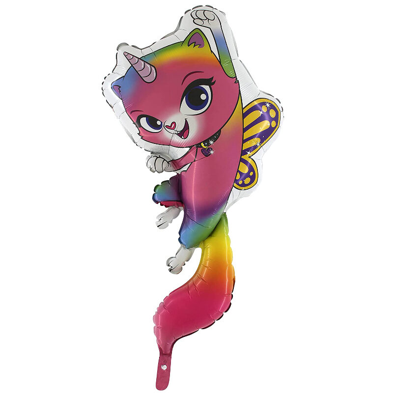 Toyland® 41" Giant Jumbo Size Grabo Rainbow Butterfly Unicorn Kitty Balloon - Foil Balloon - Kids Party Balloons