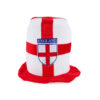 England Top Hat With St Georges Flag - Soft Plush Material - England Fancy Dress