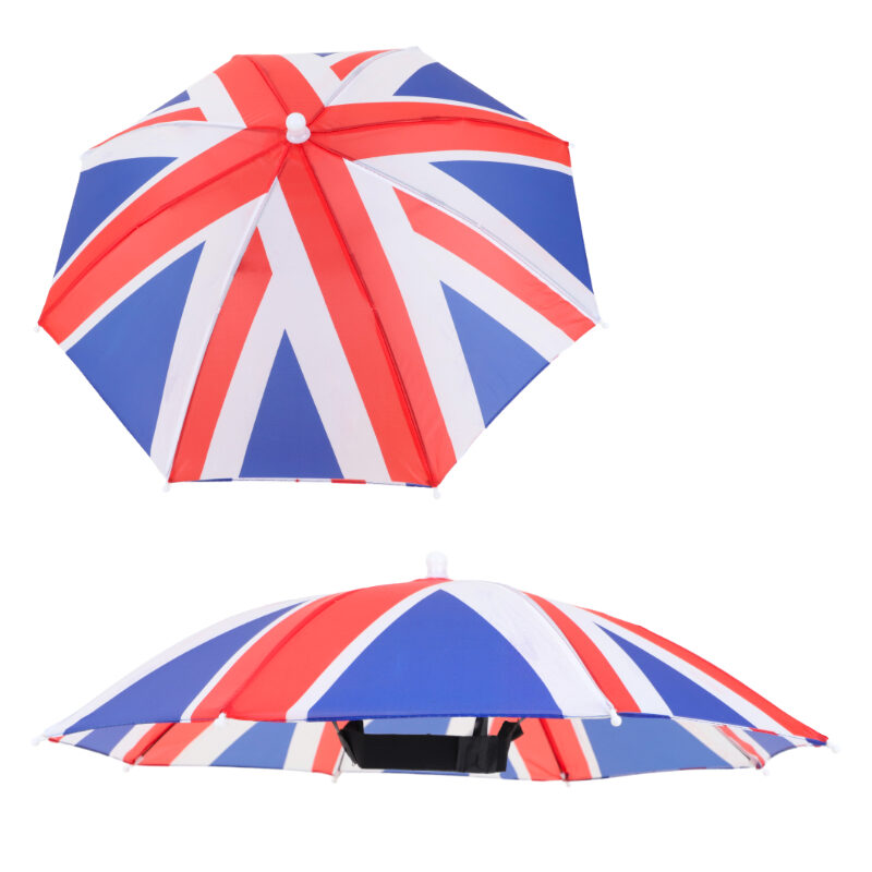 Union Jack Umbrella Hat - Perfect For British Celebrations - HIs Majesty King Charles The III Coronation British Decorations