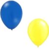 Pack Of 100 - 12 Inch Blue & Yellow Latex Balloons - Party Decorations - Show Support For Ukraine