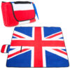 Waterproof Union Jack Fleece Picnic Blanket - 150cm x 130cm - Queen Platinum Jubilee