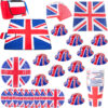 King Charles The III Coronation Union Jack 55 Piece Picnic Bundle Set Including Waterproof Blanket, Bowler Hats & Tableware - British Party Supplies