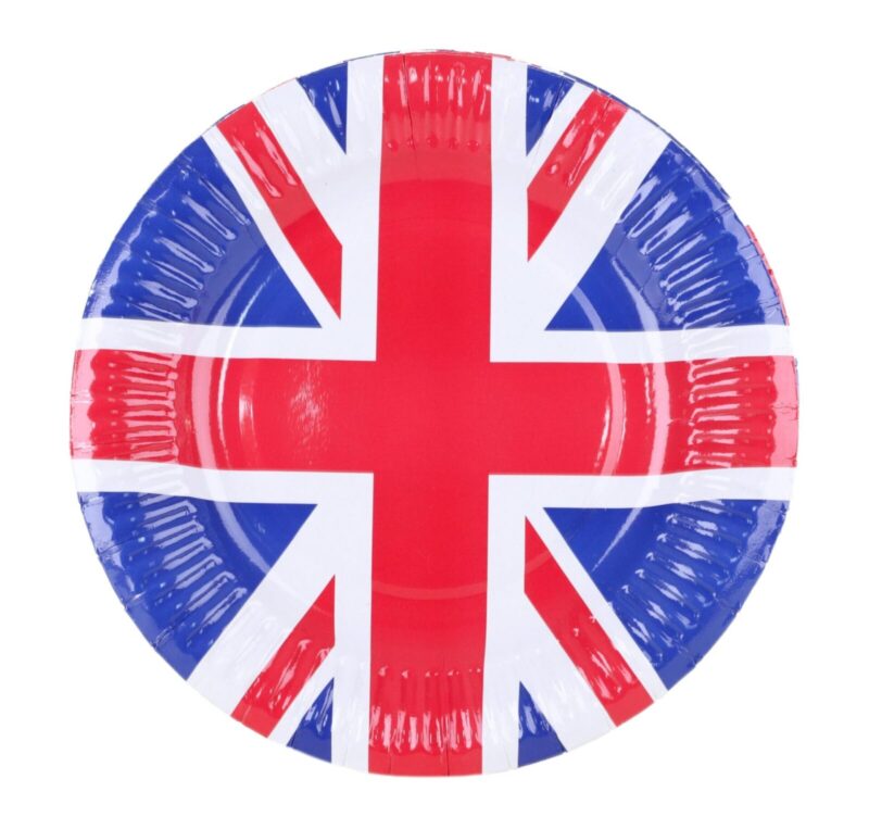 10 Union Jack Small 7 Inch Paper Plates - Sparkles Tableware Jubilee BBQ Party