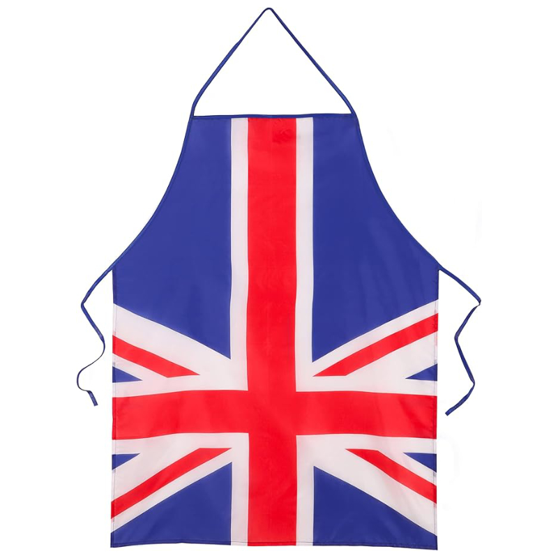Union Jack Printed Polyester Apron - One Size - His Majesty King Charles The III Coronation British Decorations