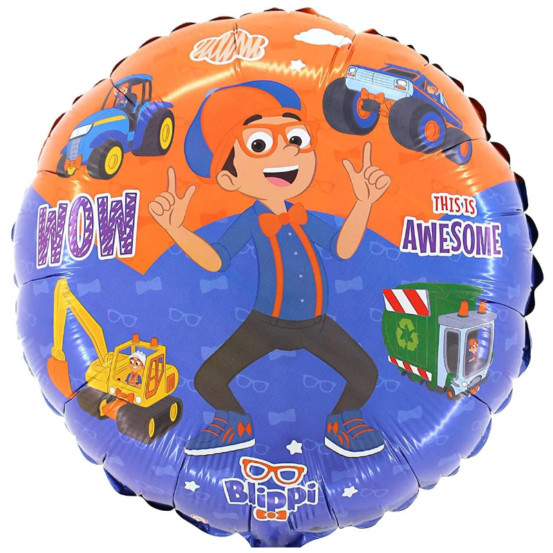 46cm (18") Round Blippi Character Foil Balloon - Kids Party Decorations