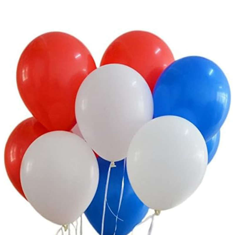 Set of 30 Balloons in Union Jack Colours - His Majesty the King British Decorations