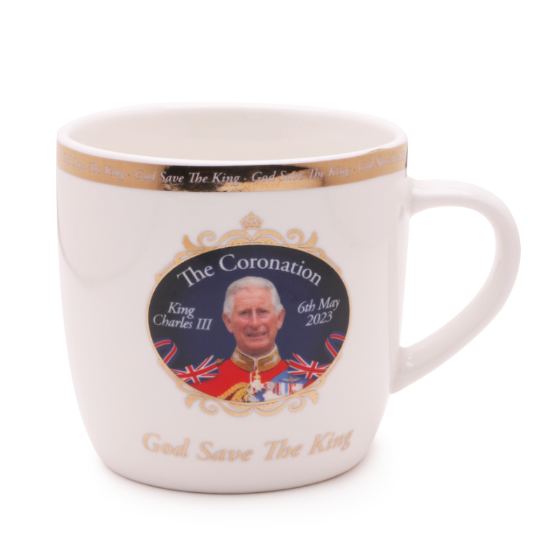King Charles III Coronation Commemorative 10oz Mug - His Majesty The King Keepsakes - British Souvenirs