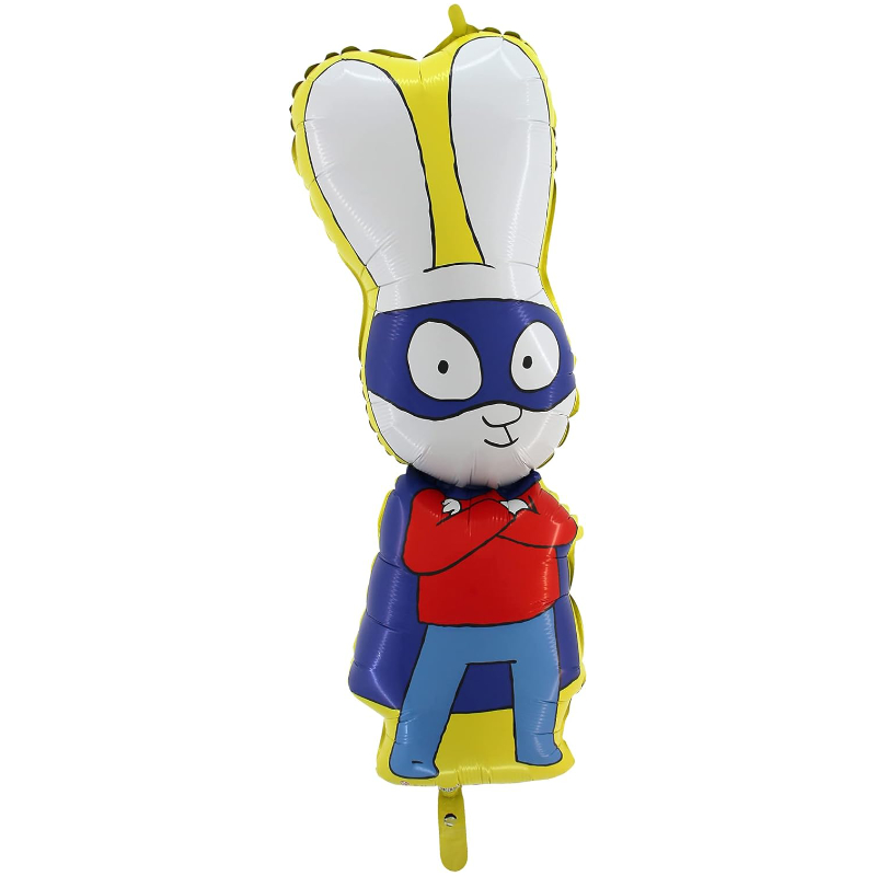 84cm (33") Simon Super Rabbit Shaped Character Foil Balloon - Kids Party Balloons