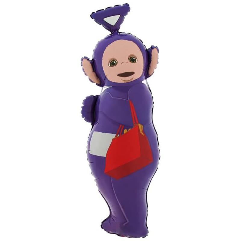 81cm (32") Teletubbies Purple "Tinky Winky" Shaped Foil Balloon - Children's Party Decorations