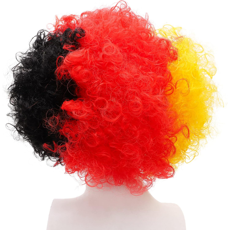 German Flag Afro Wig - Germany Fancy Dress Party Accessories - One Size Fits All - World Cup/Euros/Cricket