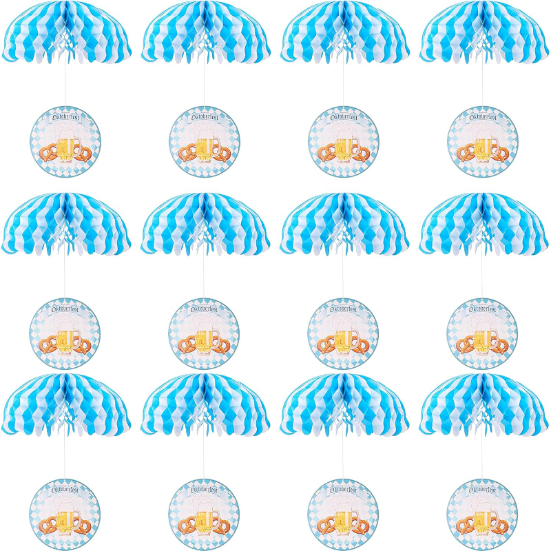 30cm (12") Oktoberfest Parachute Paper Decoration - Pack Of 12 At Home Party Decoration