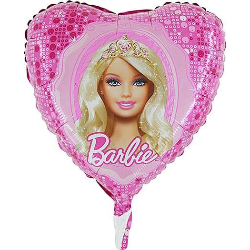 45cm (18") Barbie Tiara Heart Shaped Foil Balloon