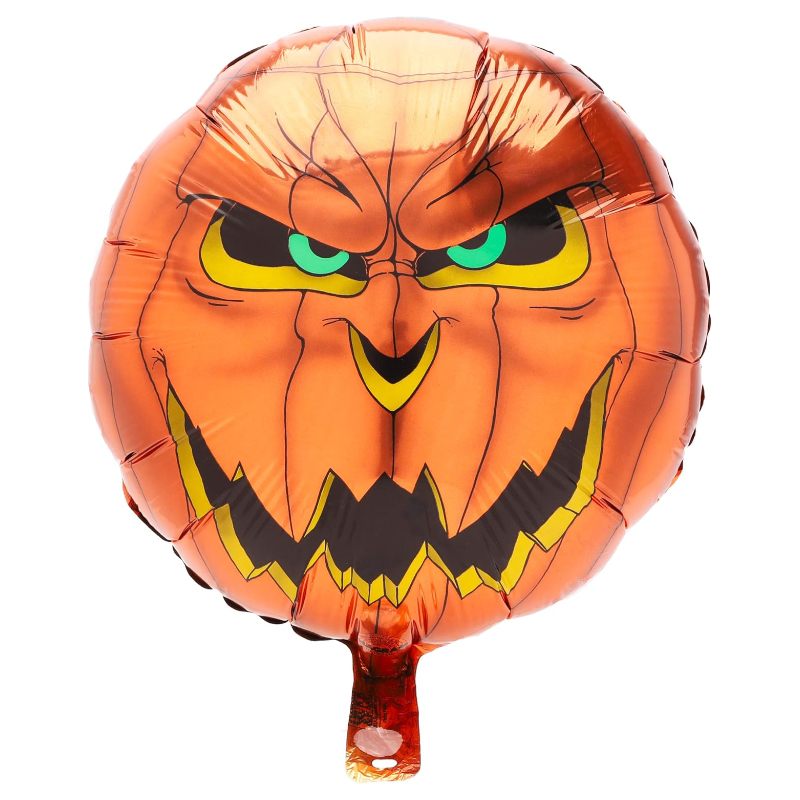 46cm (18") Scary Pumpkin Halloween Foil Helium Balloon - Halloween Party Decorations