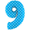 100cm (40") Blue Spotty Foil Number Balloon - Party Decorations (9)