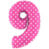 100cm (40") Spotty Foil Number Balloon - Party Decorations - Assorted Colours & Numbers (Pink, Number 9)
